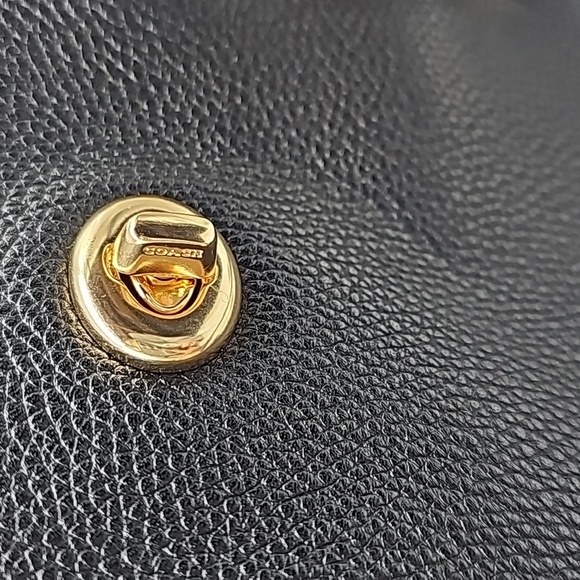 Coach Turnlock Ladies Pebbled Leather Tote MEDIUM Handbag 57107 NEW WITH… - Picture 7 of 12